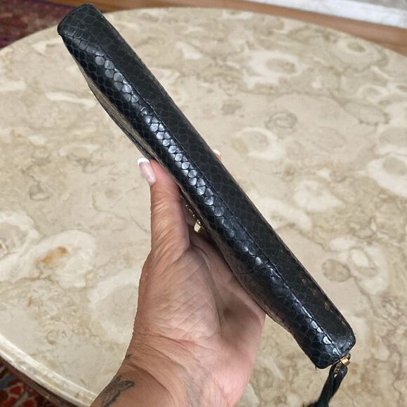 See By Chloe Python Leather Large Zippered Clutch Wallet - Picture 8 of 17